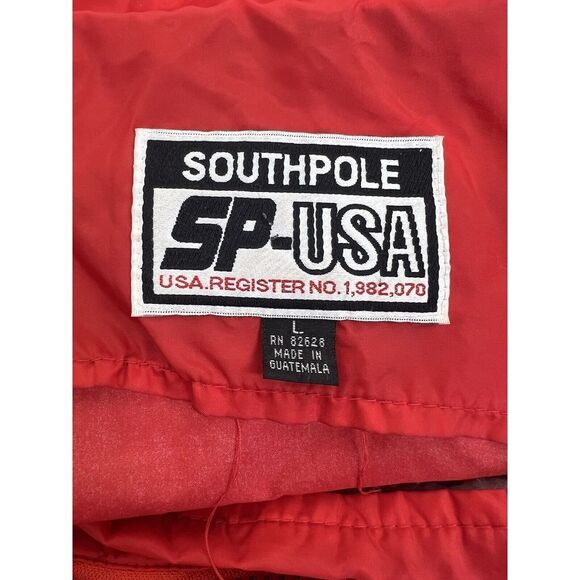 Vintage South Pole Windbreaker Men's Large Red USA Jacket - Picture 5 of 5
